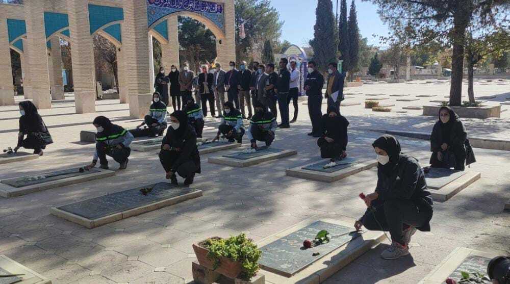 حضور کونگ فوکاران کرمانی در گلزار شهدای کرمان