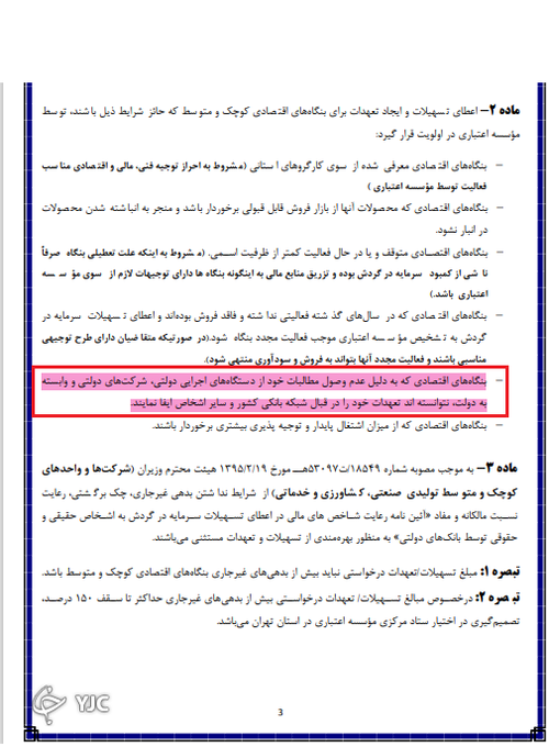 دستورالعمل بانک مرکزی در رابطه با چگونگی تامین مالی بنگاه های اقتصادی