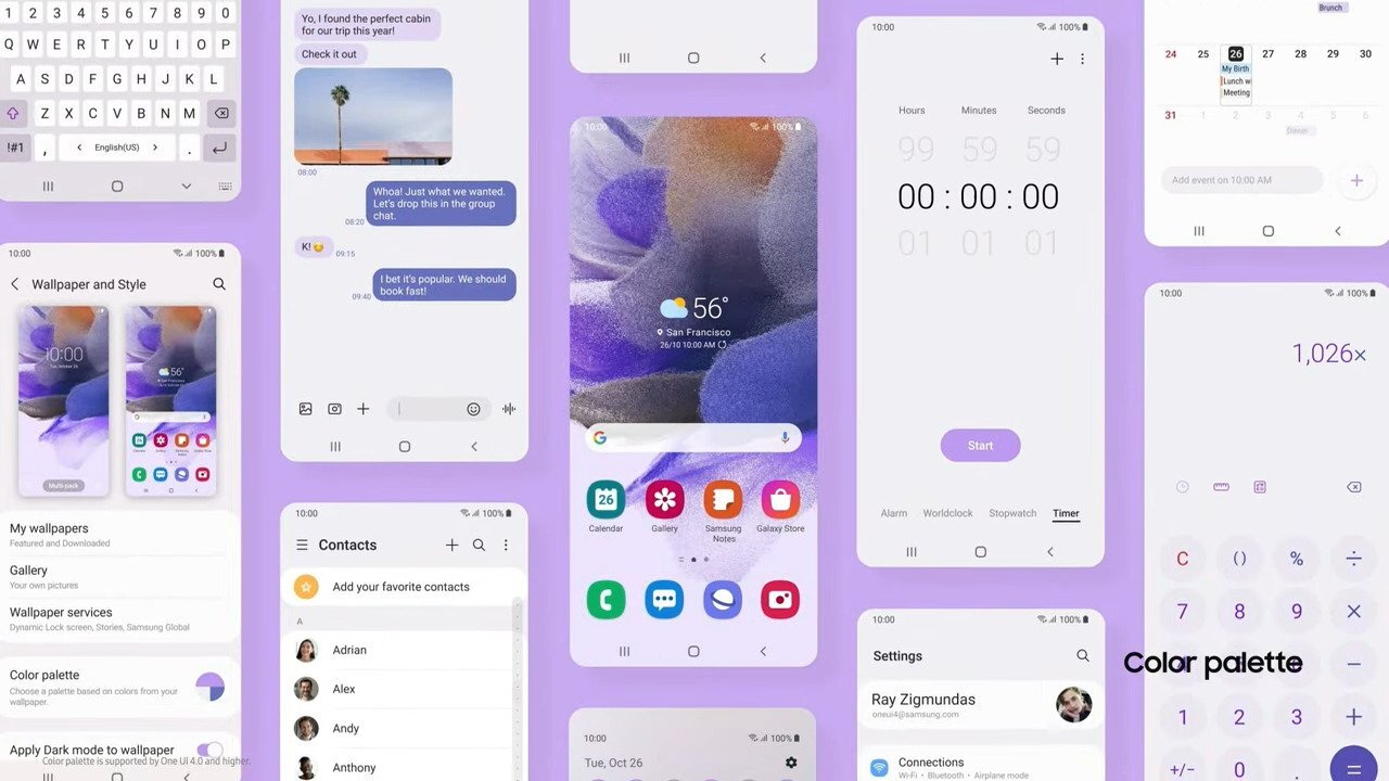 رابط کاربری One UI ۴ سامسونگ