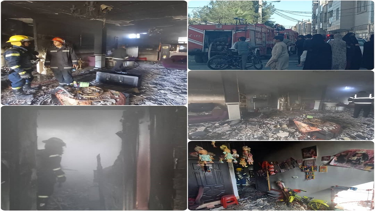 انفجار گاز باعث مصدومیت ۳ نفر و حریق منزل مسکونی شد