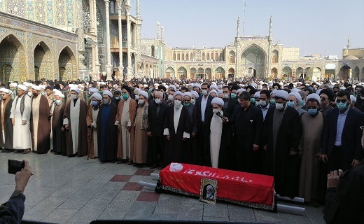تشییع پیکر آیت الله مجتهد شبستری در قم برگزار شد