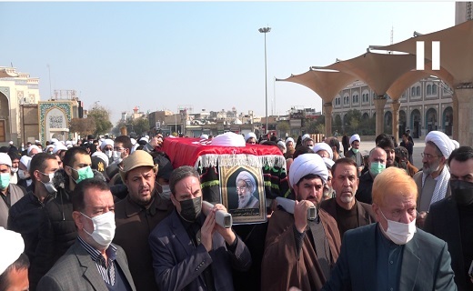 تشییع پیکر آیت الله مجتهد شبستری در قم برگزار شد/ پیکر عالم مجاهد و انقلابی در حرم مطهر آرام گرفت