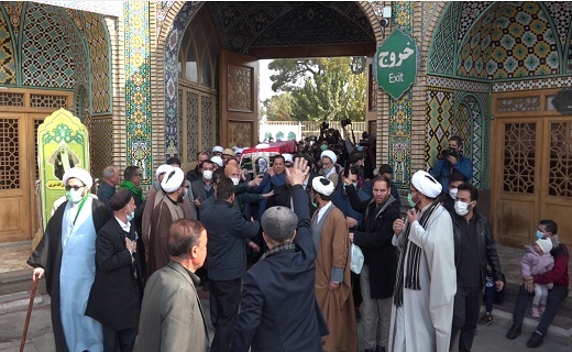 تشییع پیکر آیت الله مجتهد شبستری در قم برگزار شد/ پیکر عالم مجاهد و انقلابی در حرم مطهر آرام گرفت
