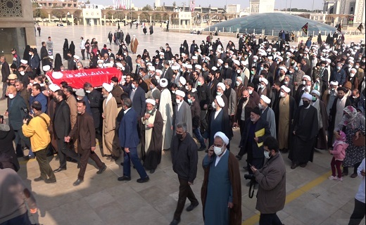 تشییع پیکر آیت الله مجتهد شبستری در قم برگزار شد/ پیکر عالم مجاهد و انقلابی در حرم مطهر آرام گرفت