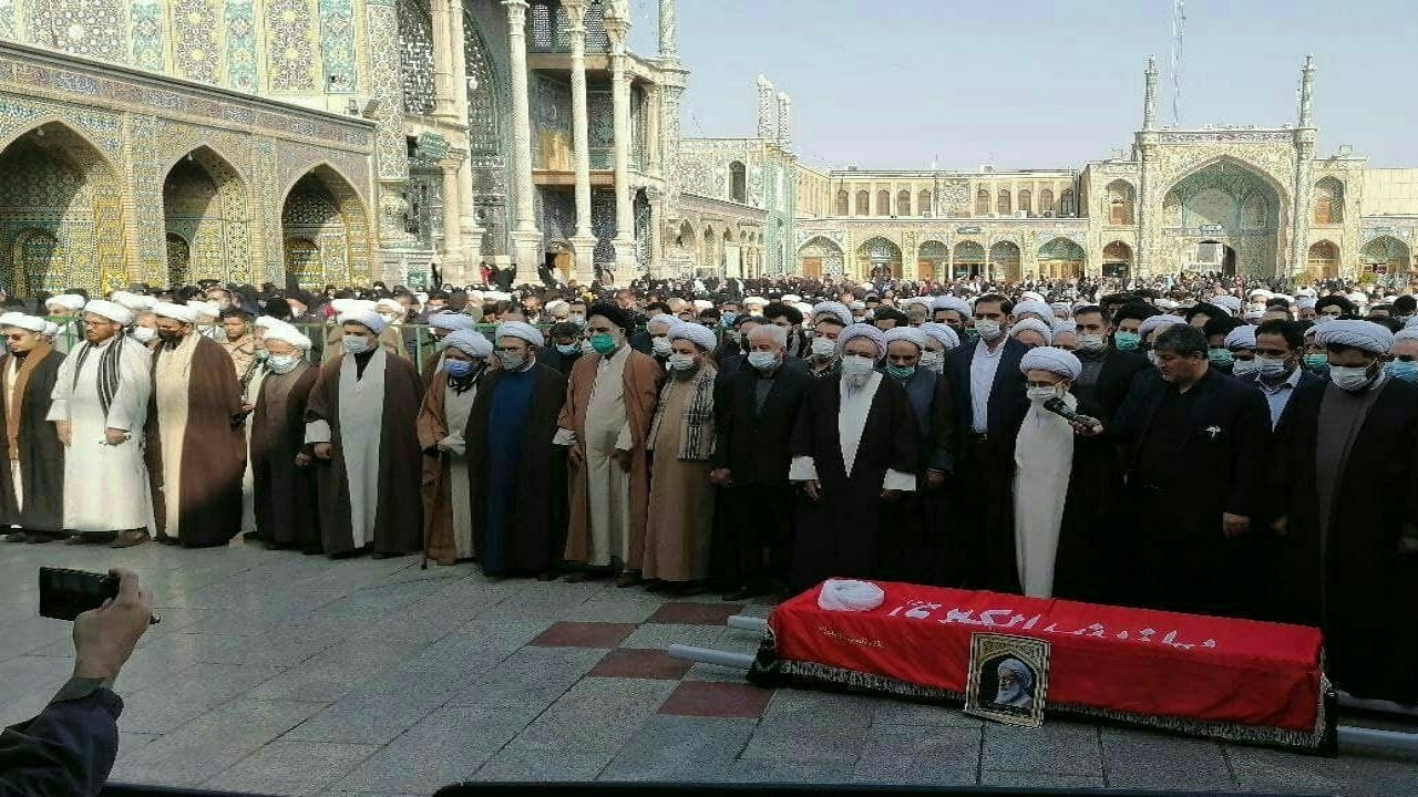تشییع و تدفین پیکر آیت الله مجتهد شبستری در قم