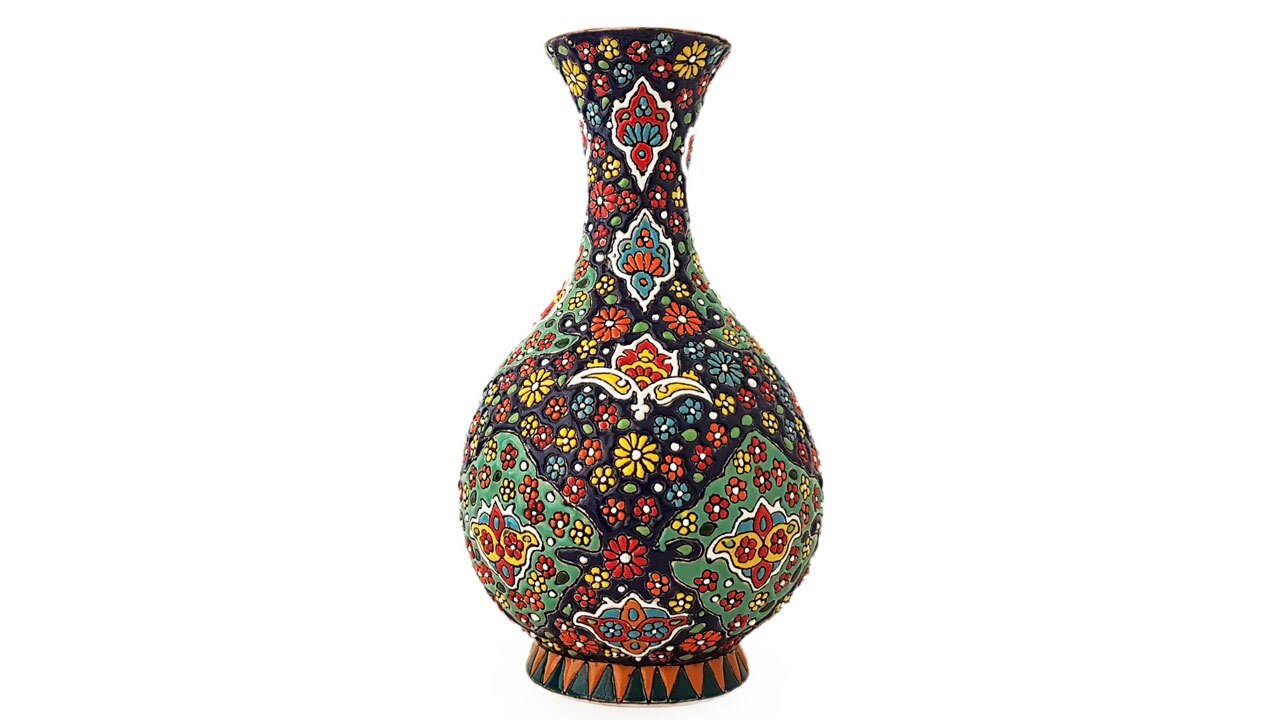 آموزش مینا کاری روی سفال با تکنیک حبابی + فیلم