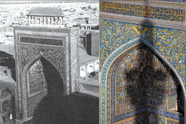 ماجرای نقش دو شیر در حال بلعیدن یک مرد در بالای ایوان نقارهخانه+عکس ماجرای نقش دو شیر در حال بلعیدن یک مرد در بالای ایوان نقارهخانه+عکس