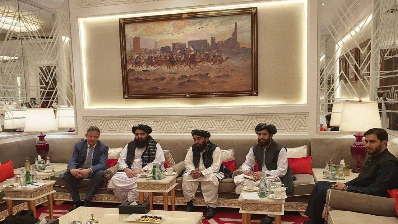 دیدار امیرخان متقی با سفیر آلمان برای افغانستان در دوحه