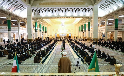 خطبه خوانی خادمان حرم حضرت معصومه(س) 