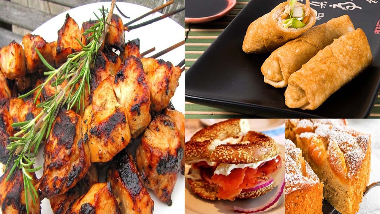 آموزش آشپزی؛ از جوجه کباب سیر و رزماری و اگرول مرغ تا نان بیگل و شیرینی مازورکاس + تصاویر