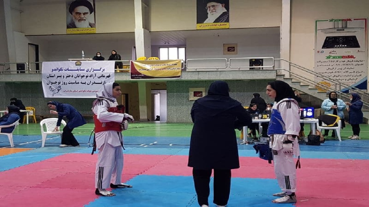 پیکار دختران تکواندوکار مازندران در بابلسر