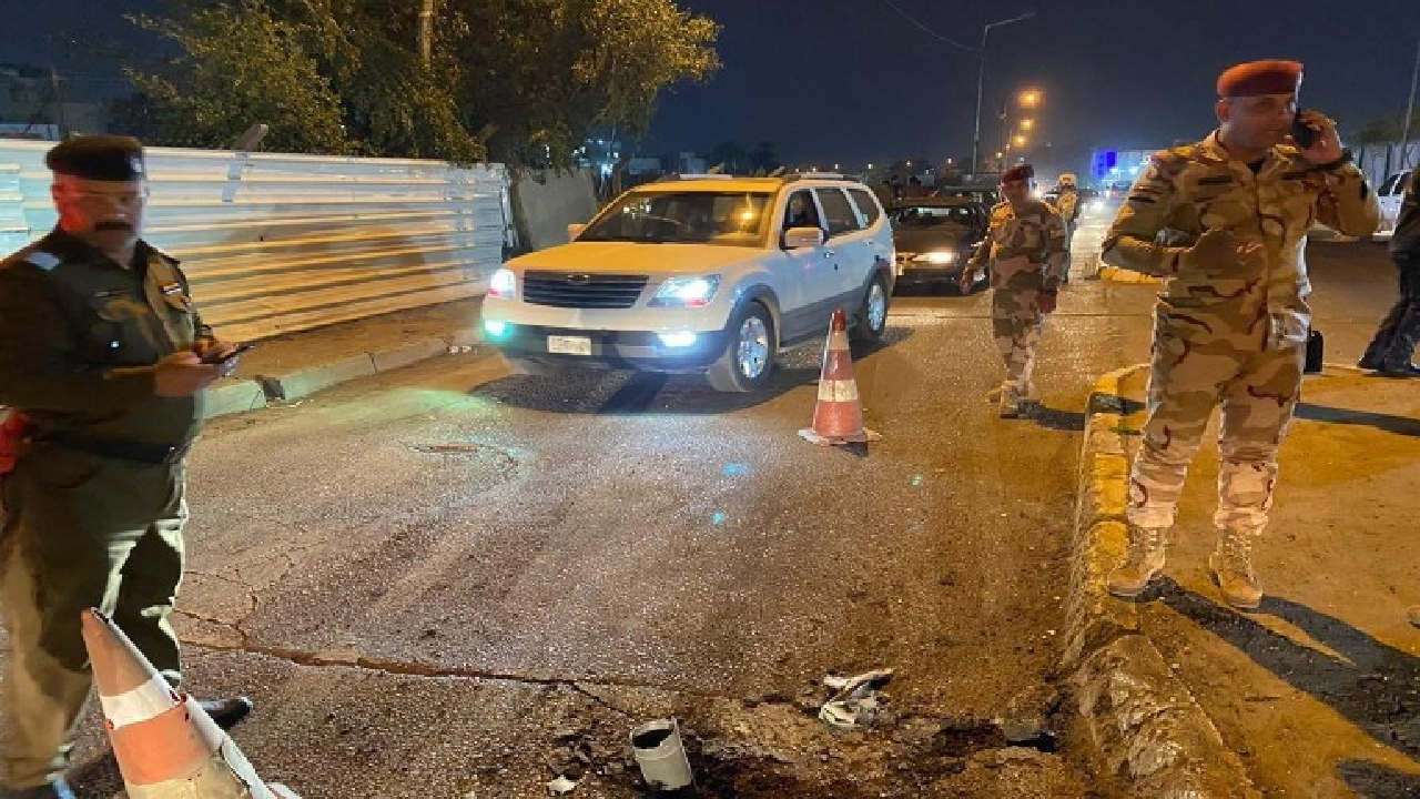 منطقه المنصور بغداد با ۳ موشک کاتیوشا هدف قرار گرفت + تصاویر