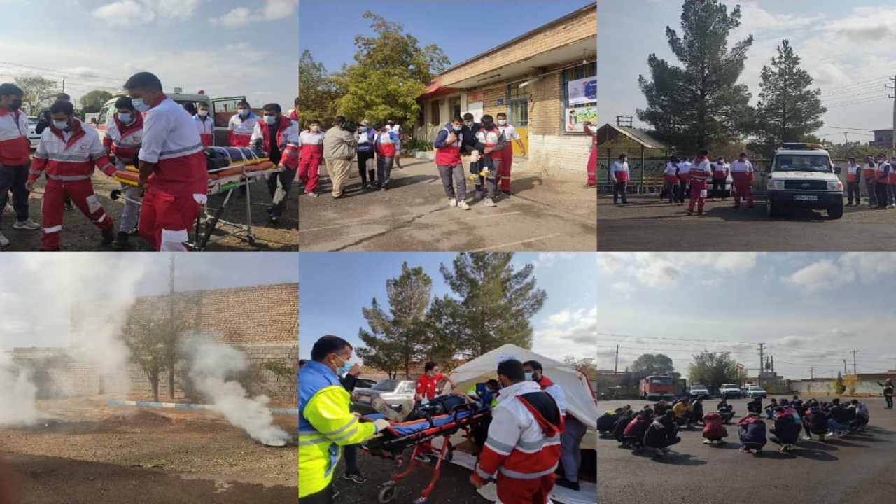 مانور امداد و نجات مدرسه در زرندیه