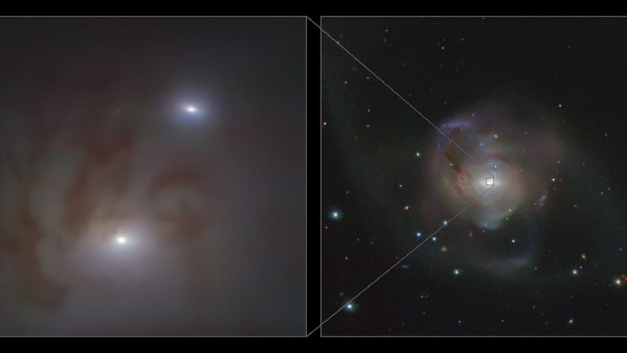 کهکشان NGC 7727 و دو سیاهچاله کهکشان NGC 7727 و دو سیاهچاله
