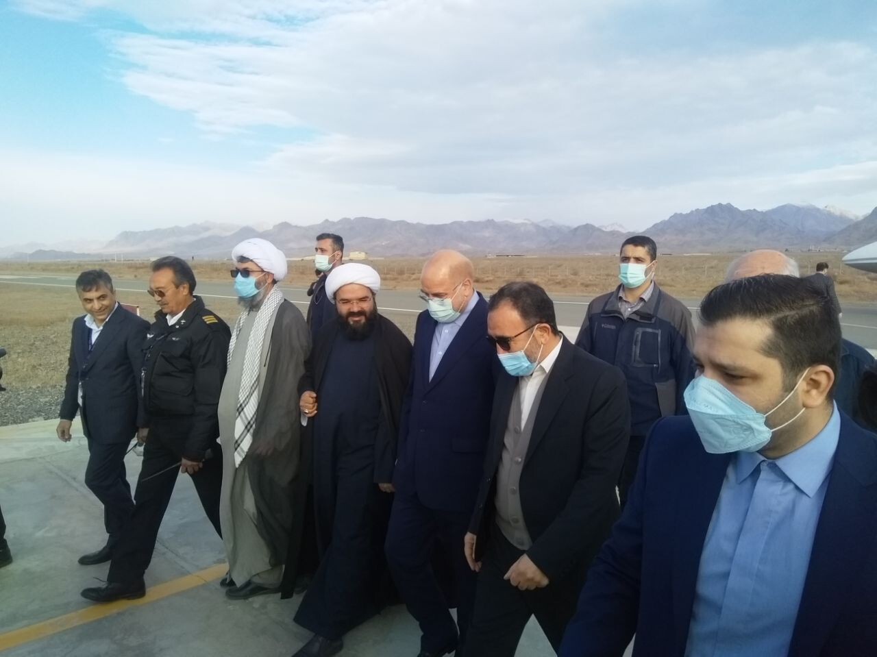 ورود رئیس مجلس شورای اسلامی به کاشمر+عکس