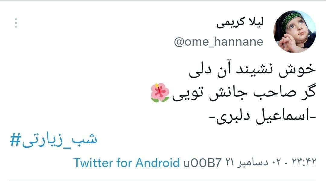 کاربران با هشتگ شب زیارتی
