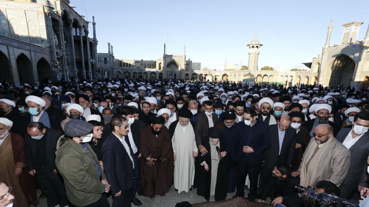 تشییع پیکر آیت‌ الله رضی شیرازی در قم