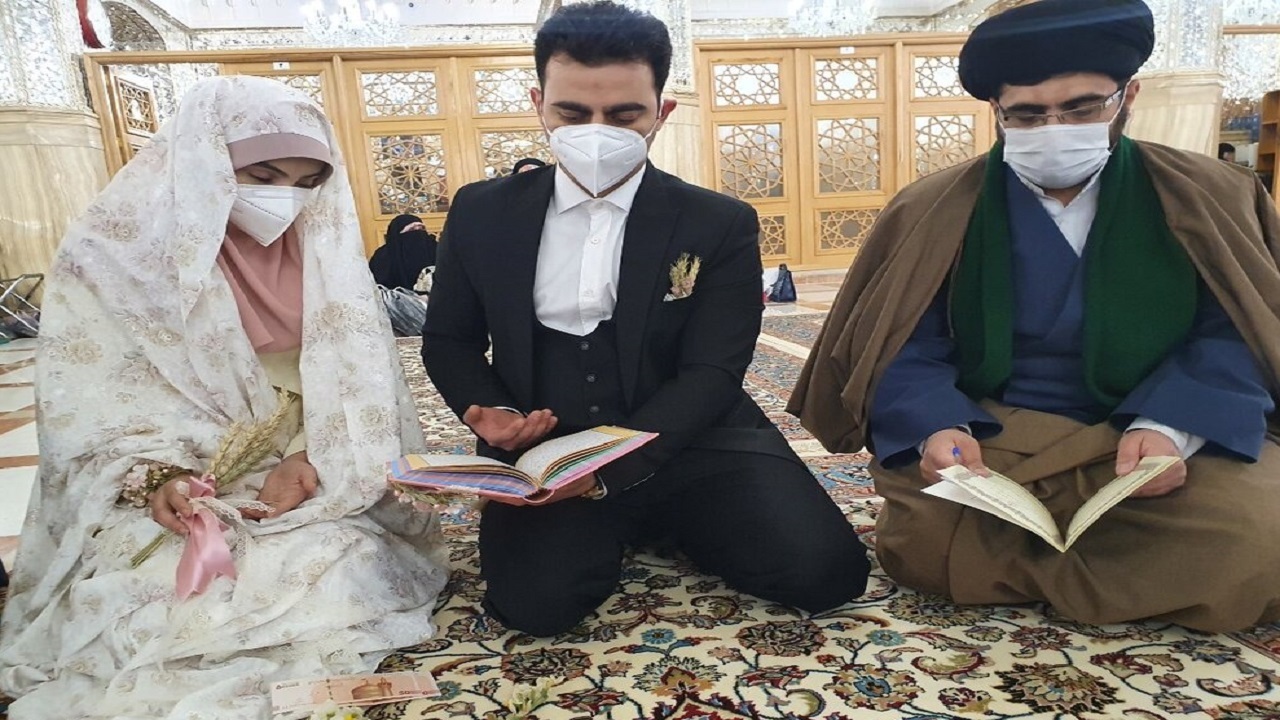 ازدواج ۱۵۰زوج مهاجر محروم در حرم مطهر رضوی