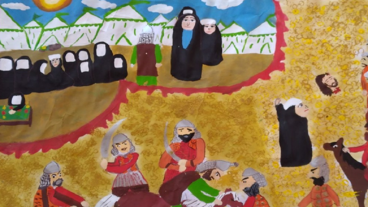 برتری کودکان خراسان جنوبی در  مهرواره بین المللی نقاشی اربعین