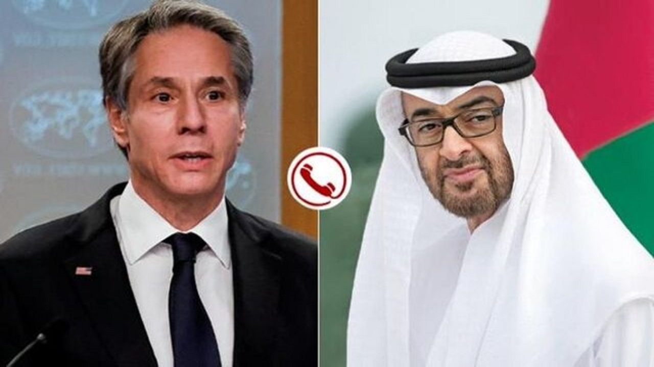وزیر خارجه آمریکا و ولیعهد ابوظبی بر همکاری مشترک تأکید کردند