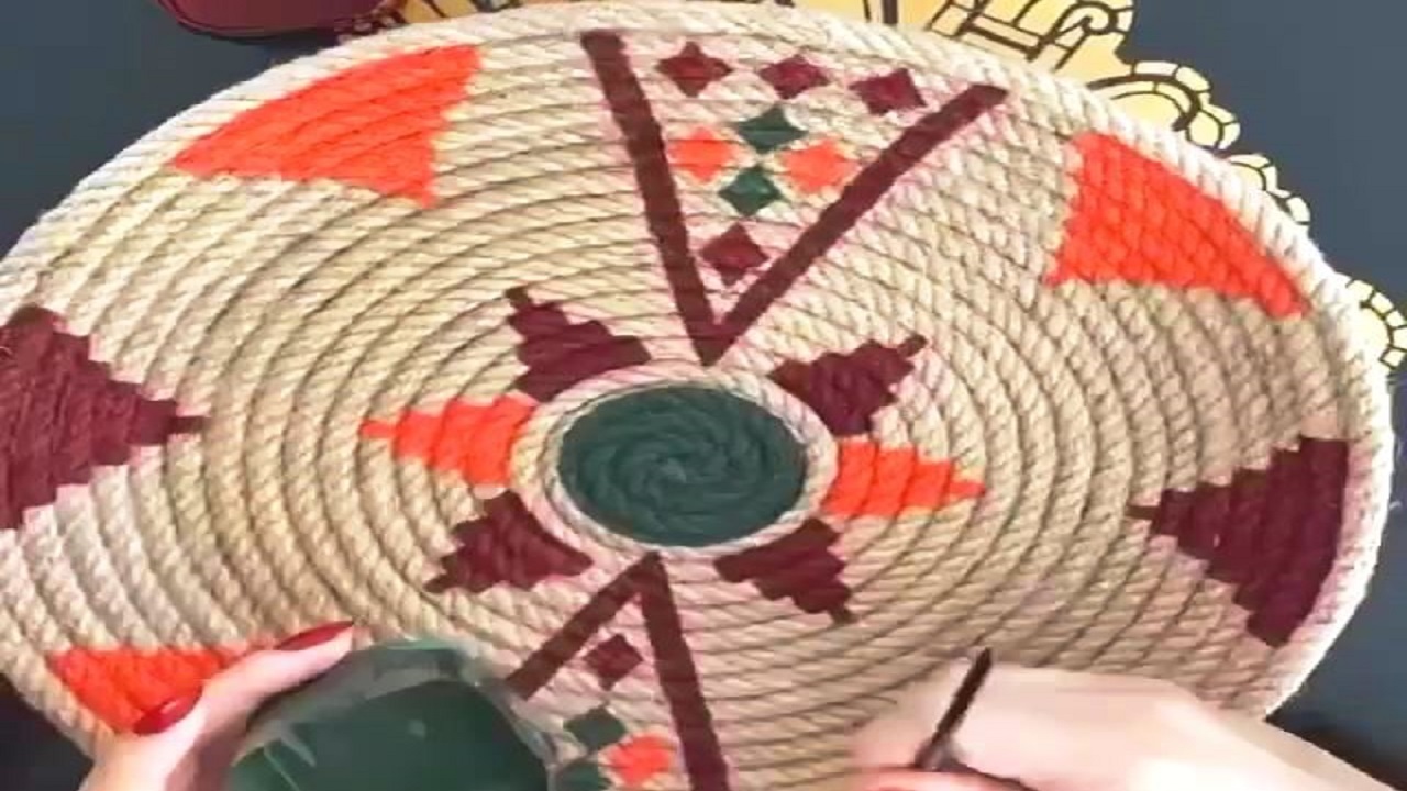آموزش نقاشی سنتی روی کنف + فیلم