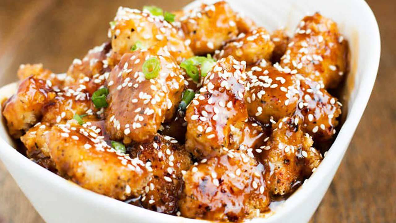 طرز تهیه کباب مرغ کنجدی + فیلم