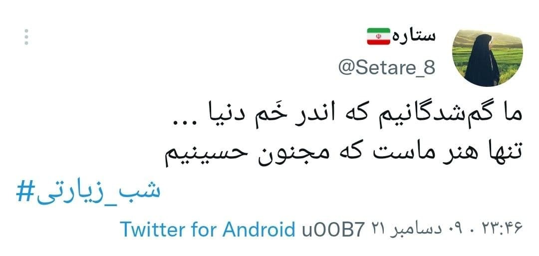 واکنش کاربران با هشتگ شب زیارتی واکنش کاربران با هشتگ شب زیارتی