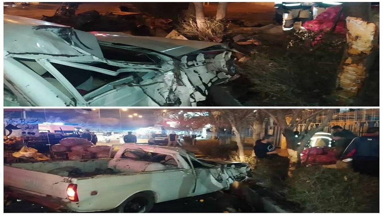 کشته شدن ۲ میوه فروش در حادثه رانندگی در قزوین