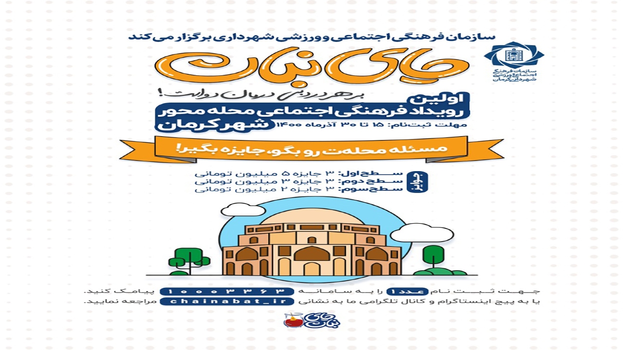 برگزاری نخستین رویداد فرهنگی، اجتماعی محله محور در شهر کرمان