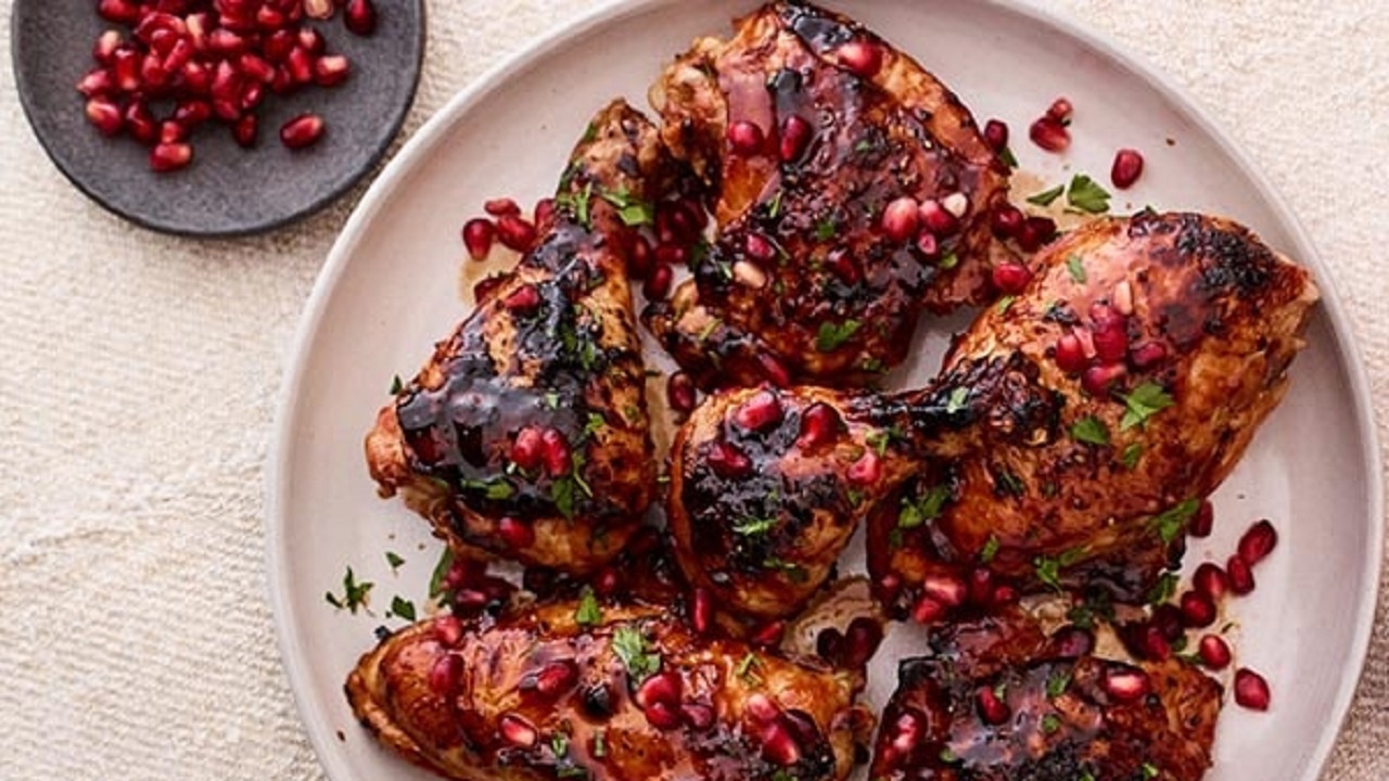 طرز تهیه مرغ اناري تنوري + فیلم