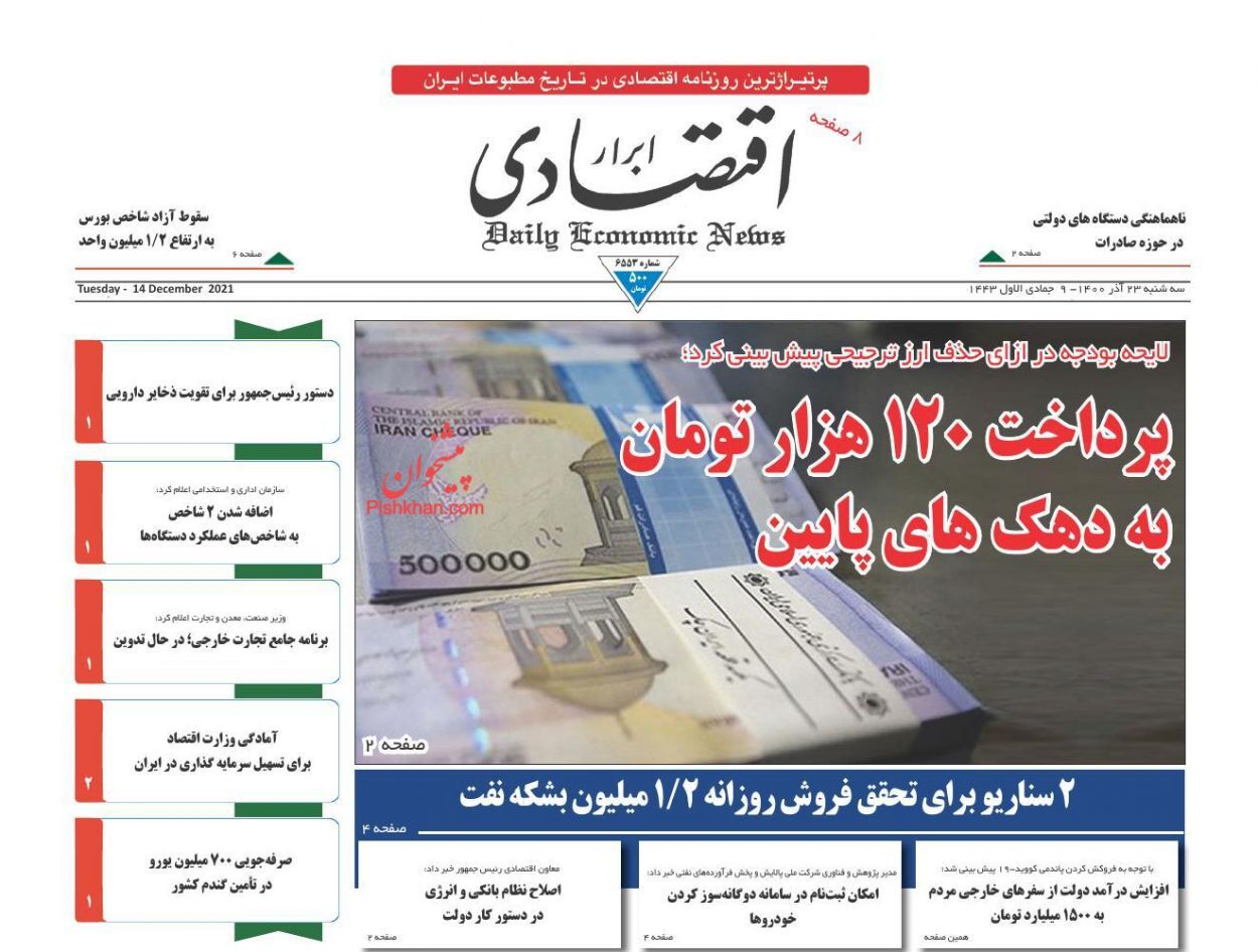 جزئیات پرداخت یارانه جدید/ تضاد مدیریتی در حوزه حمل و نقل/ مصادیق اخلال ارزی مشخص شود