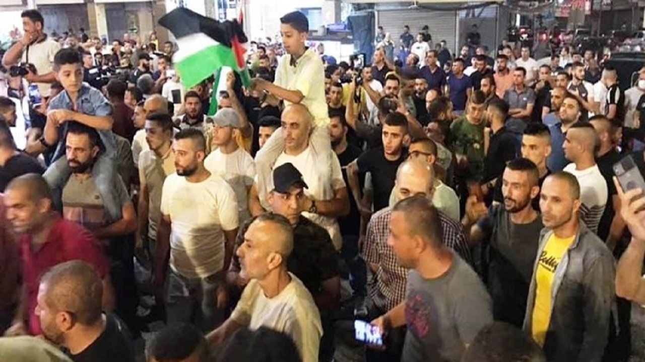 تجمع فلسطینی‌ها در بیت لحم برای حمایت از اسیران فلسطینی