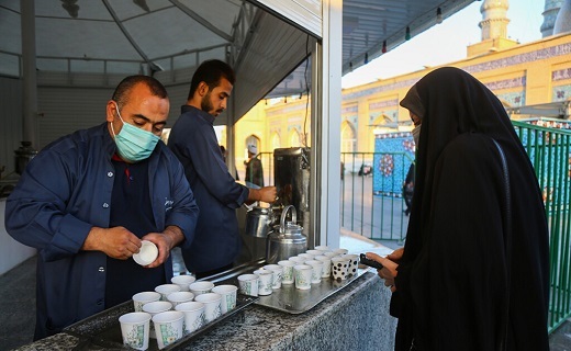 برپایی چای&zwnj;خانه حضرتی در حرم حضرت معصومه (س)+تصاویر