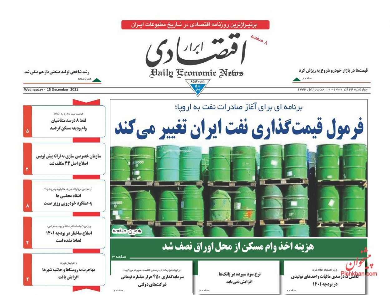فرمول قیمت&zwnj;گذاری نفت ایران تغییر می&zwnj;کند/ تدوین بودجه با فرض ادامه تحریم/ سهم سنگین اجاره&zwnj;بها در سبد درآمد خانوار
