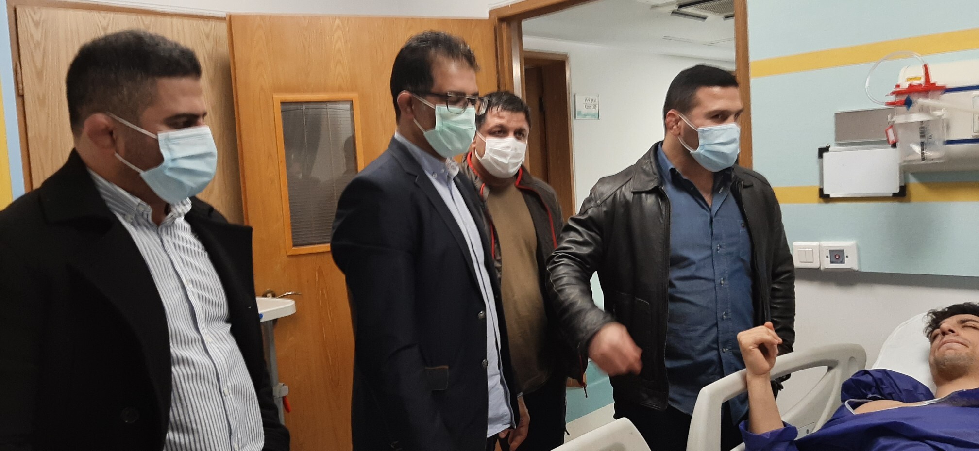 عیادت رضا یزدانی و کادر فنی تیم صنایع از ابراهیمی عیادت رضا یزدانی و کادر فنی تیم صنایع از ابراهیمی