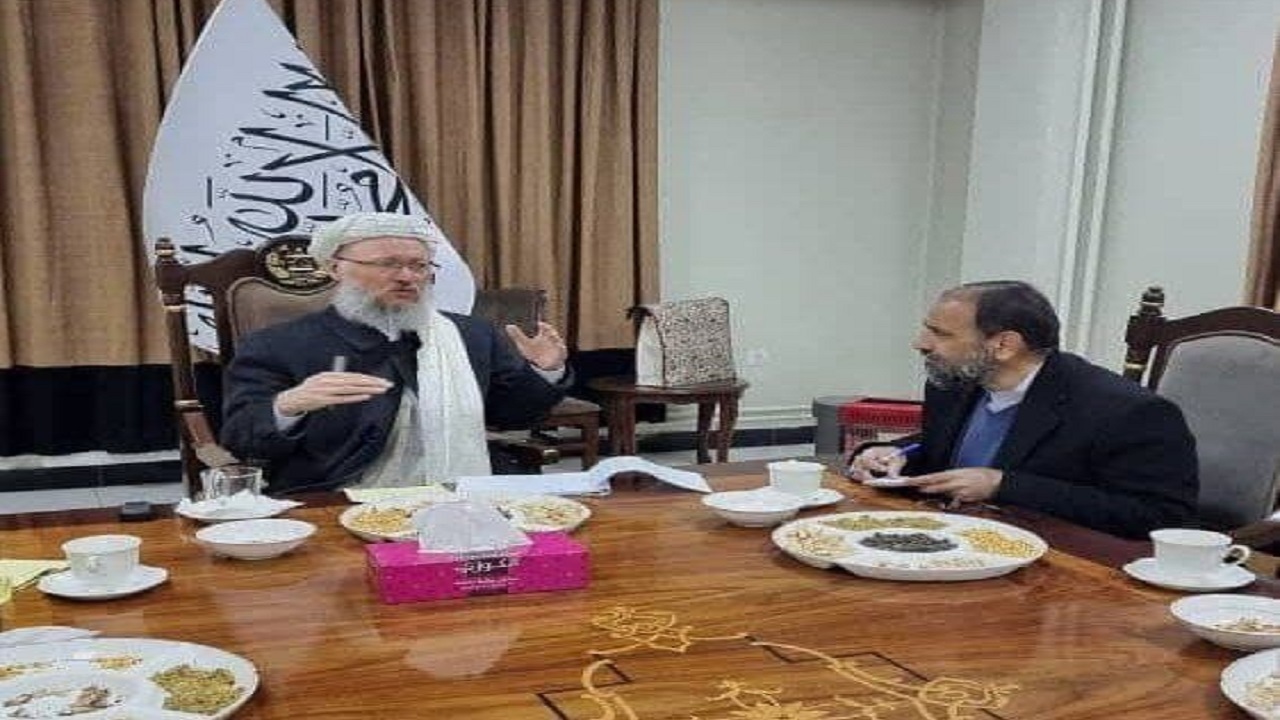 دیدار مقامات سفارت ایران در کابل با معاون نخست وزیر طالبان