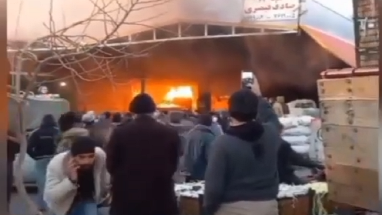 آتش سوزی در میدان بار سپاد مشهد