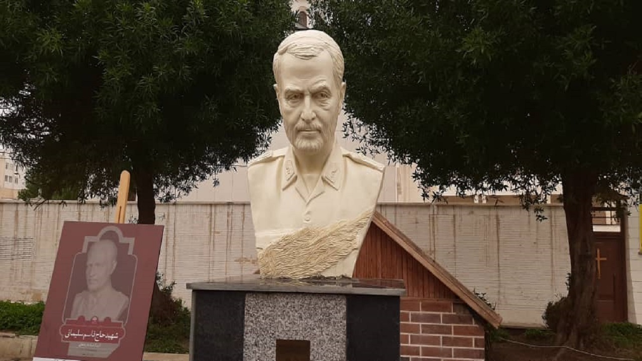 سردیس شهید سلیمانی در آبادان جای گرفت