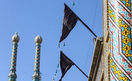 حرم حضرت معصومه(س) سیاهپوش شهادت یاس نبوی +تصاویر