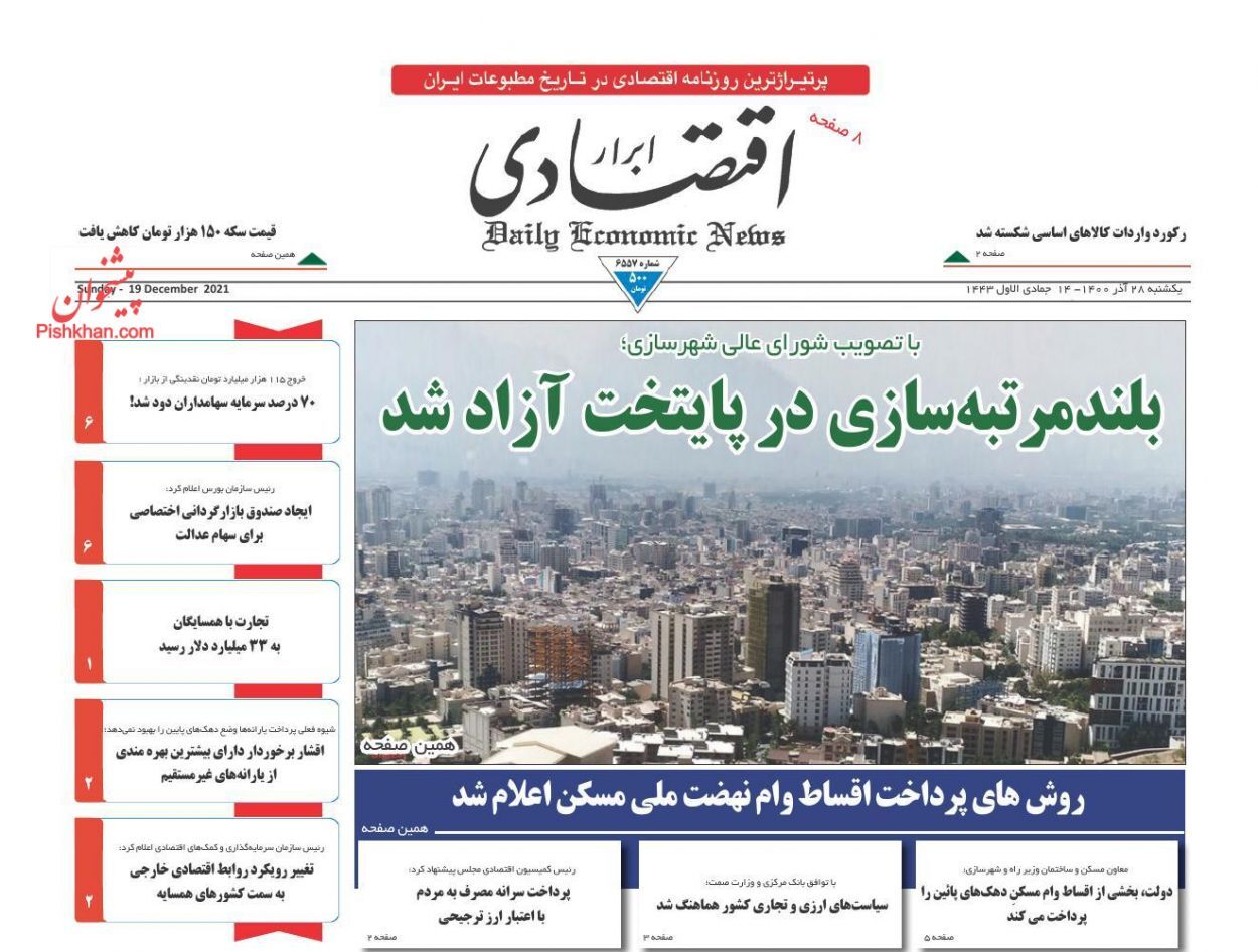 کلید خانه در منگنه بورسی/ تامین بودجه از جیب صنایع بزرگ/ بلندمرتبه سازی در پایتخت آزاد شد