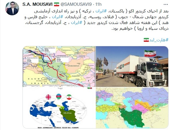 کریدور جدید ایران، آذربایجان، گرجستان، دریای سیاه و اروپا این هفته فعال می شود