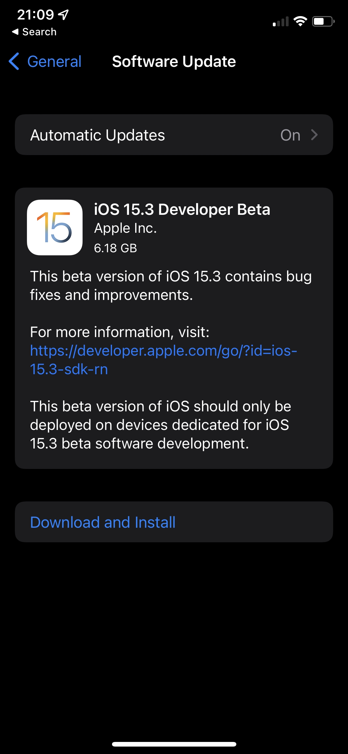  iOS ۱۵.۳ 
