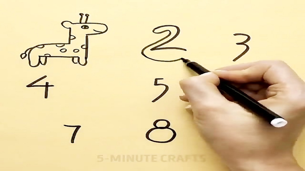 آموزش نقاشی با اعداد انگلیسی به کودکان + فیلم
