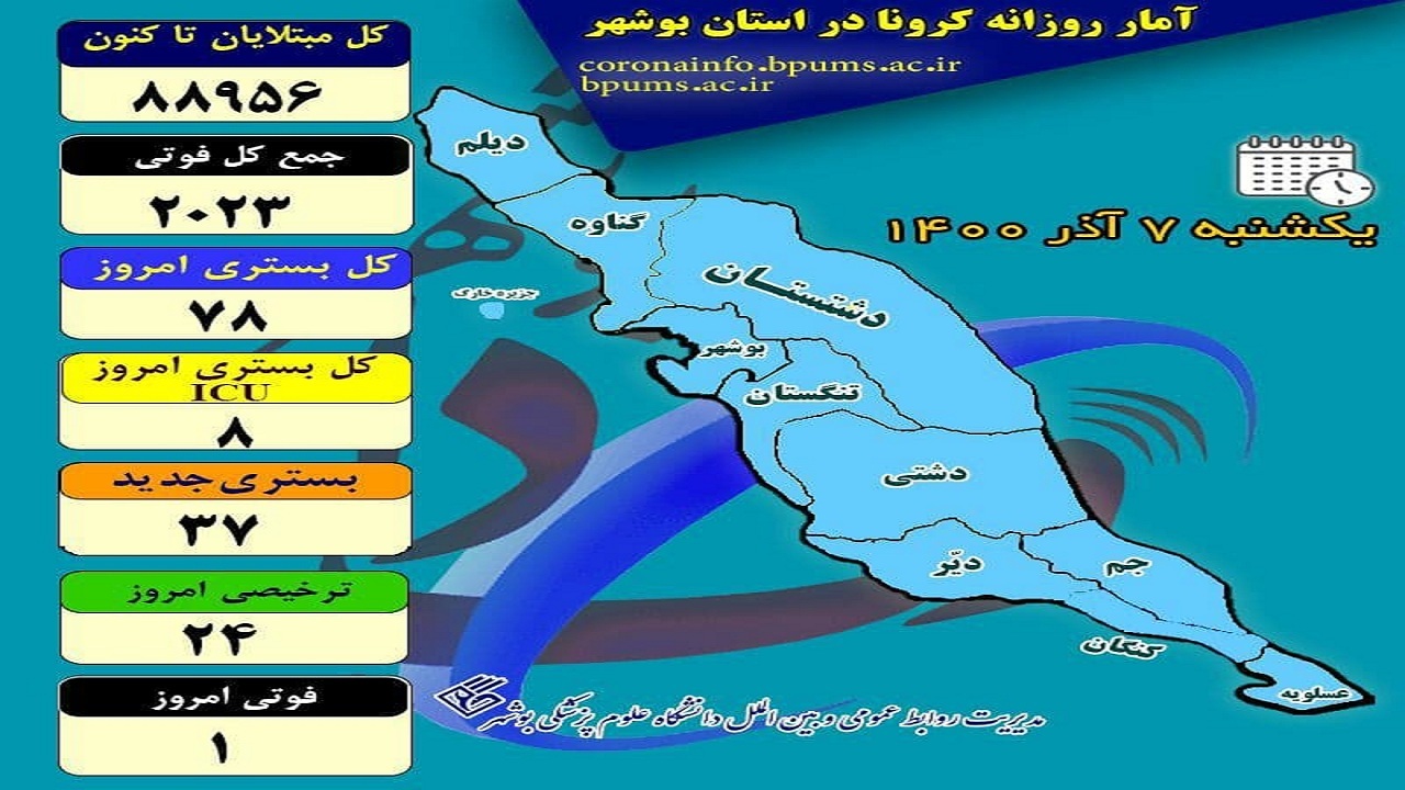 کرونا شمع زندگی زن ۳۴ ساله بوشهری را خاموش کرد