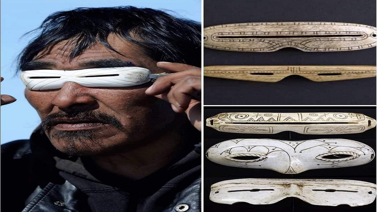 عینکی از جنس استخوان که صدها سال قبل در آلاسکا رایج بود + عکس