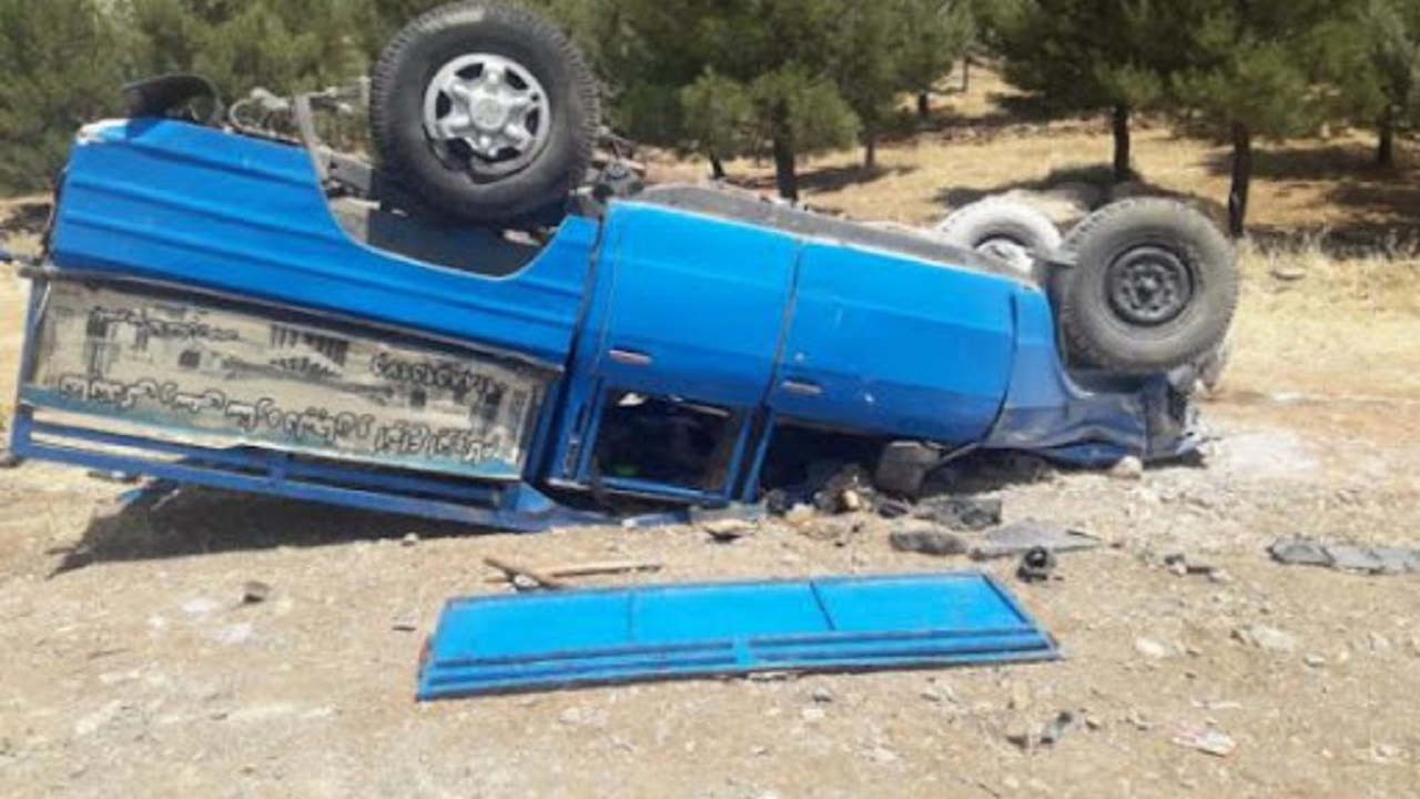 واژگونی وانت در محور گردنه خوش ییلاق یک مصدوم برجای گذاشت