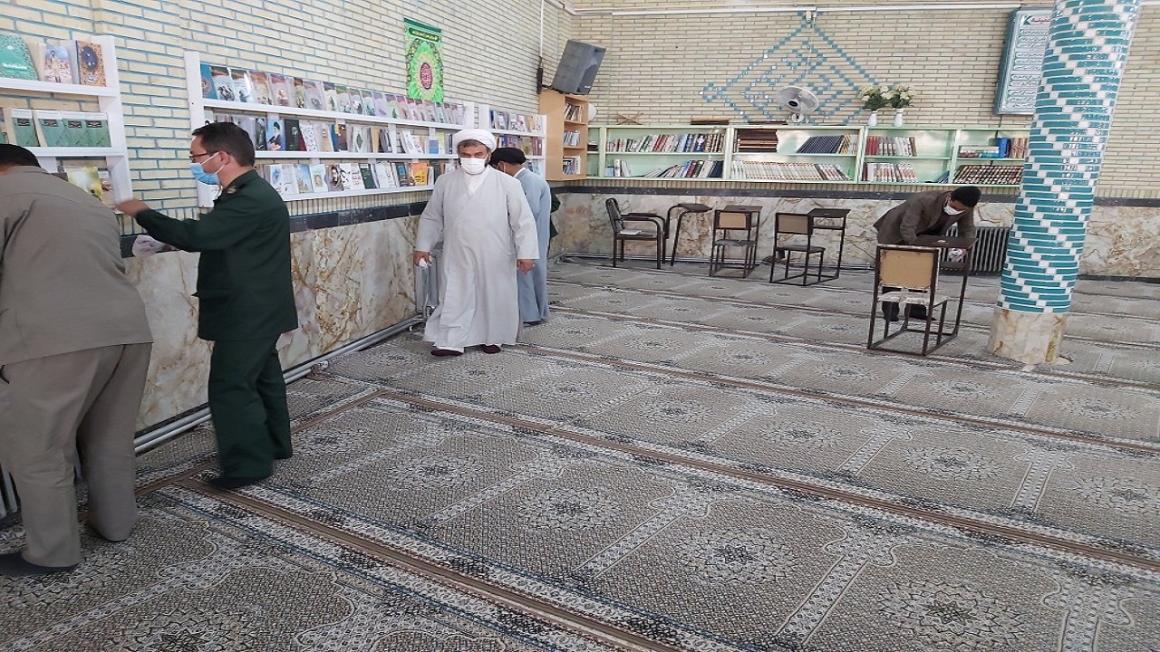 غبار روبی مساجد شهرستان انار