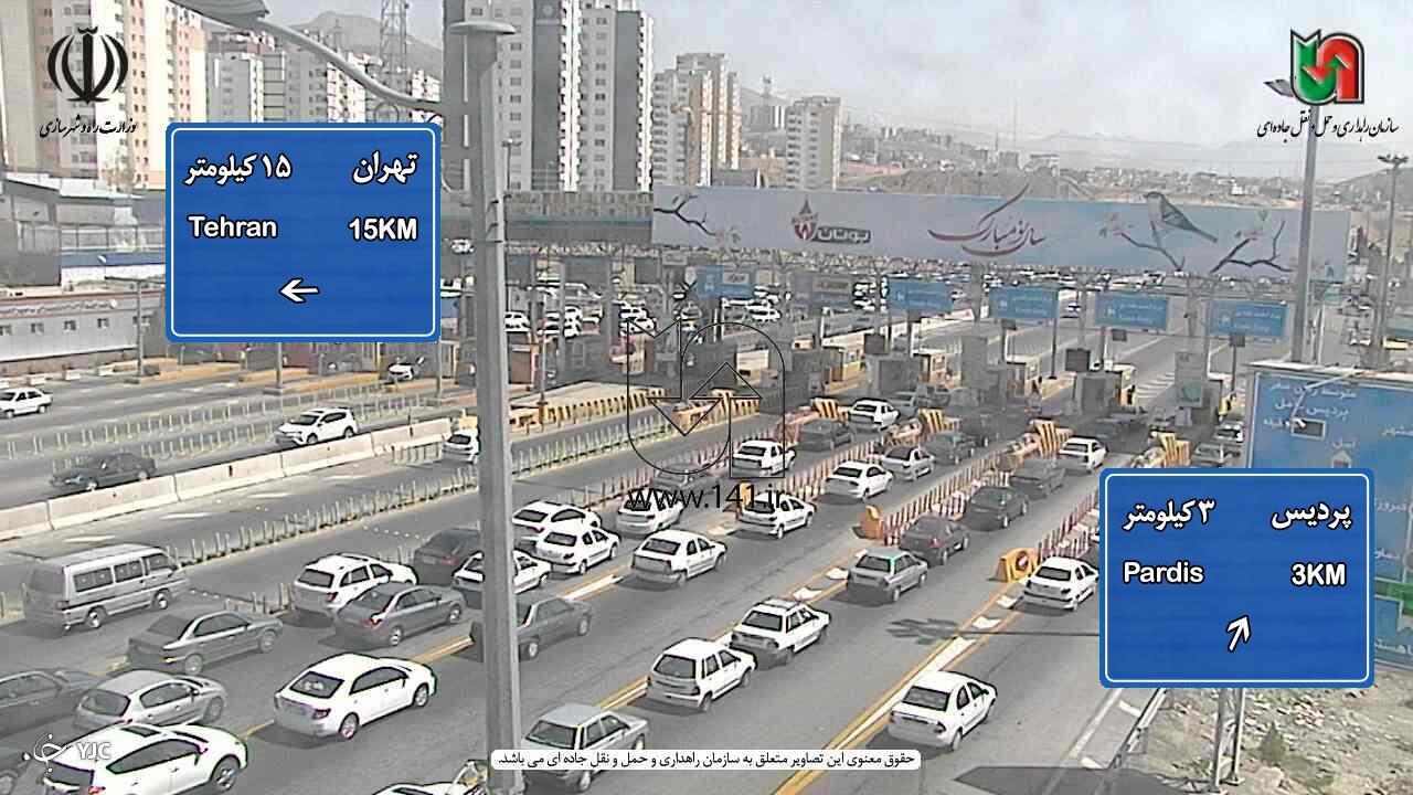 بازگشت مسافران نوروزی ترافیک محورهای اصلی را سنگین کرده است