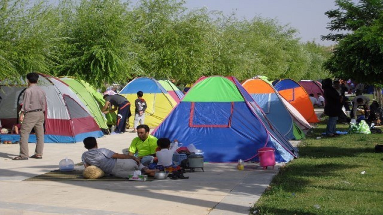 کمپ‌های شهرداری آبادان سکونتگاه بیش از ۲ هزار میهمان نوروزی