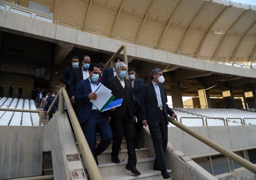 بازدید وزیر ورزش و جوانان از ورزشگاه پارس به همراه استاندار 
